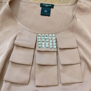Ann Taylor sleeveless top with rhinestone detail